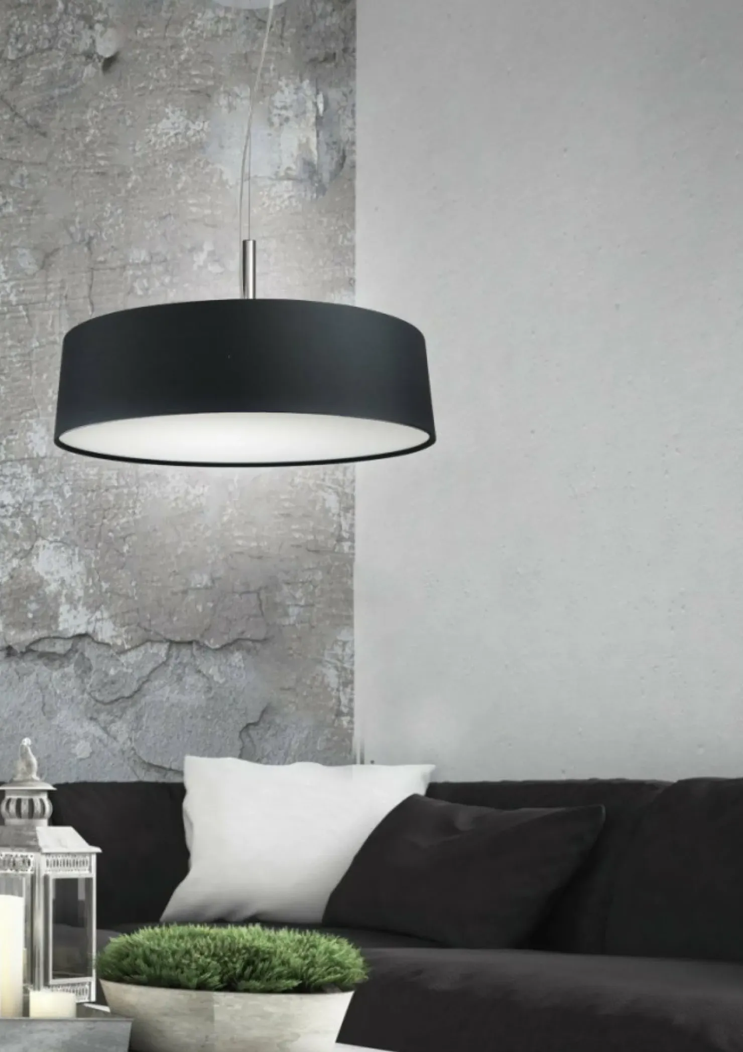 Abażurowa, czarna lampa wisząca z blendą 31-47311 BLUM | Kaja*Sklep Kaja Cheap