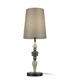 Abażurowa, elegancka lampka do salonu TB-22374A-BK NEROM | Kaja*Sklep Kaja Shop