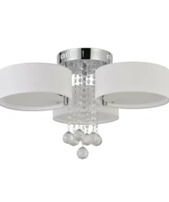 Sale Sklep Kaja Abażurowa lampa sufitowa z kryształkami LP-991/3C WH GAMBELA | Kaja