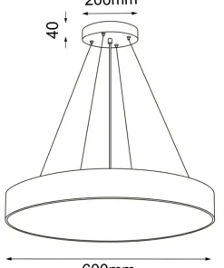 Cheap Sklep Kaja Abażurowa lampa wisząca do salonu ⌀60cm ANT 5211 SENGO | Kaja