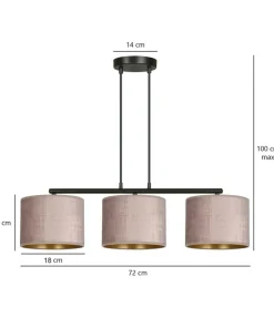 Shop Sklep Kaja Abażurowa lampa wisząca nad stół w salonie 1053/3 HILDE | Kaja