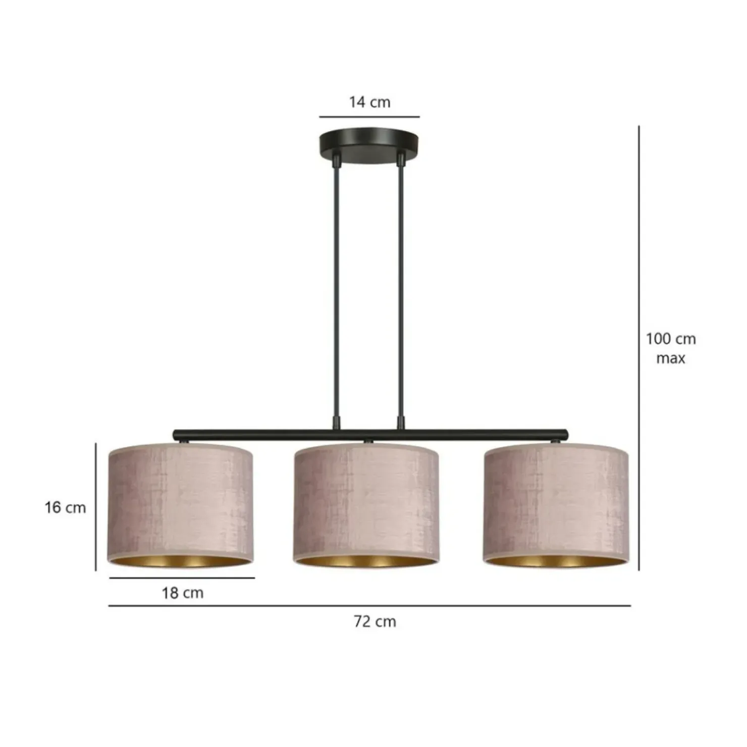 Shop Sklep Kaja Abażurowa lampa wisząca nad stół w salonie 1053/3 HILDE | Kaja