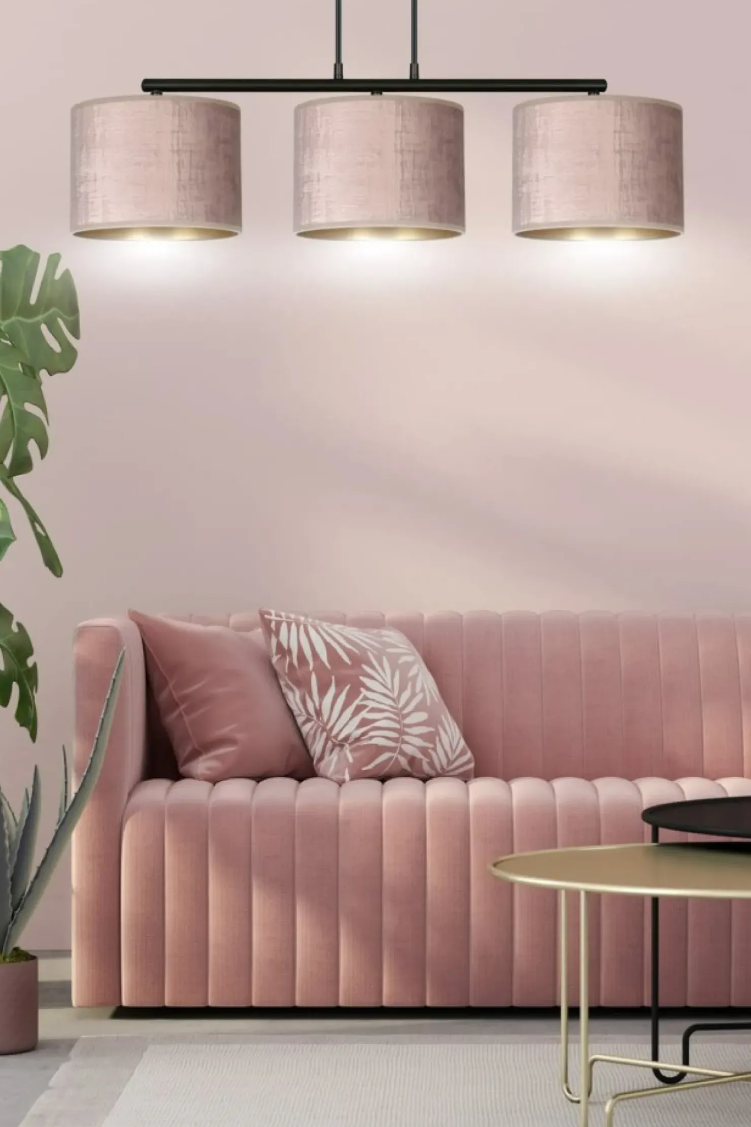 Shop Sklep Kaja Abażurowa lampa wisząca nad stół w salonie 1053/3 HILDE | Kaja