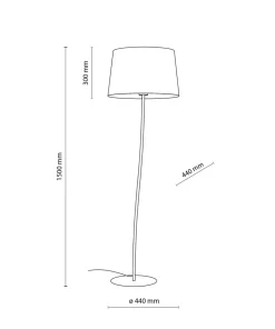 Abażurowa, pomarańczowa lampa stojąca TK 6644 NICOLA | Kaja*Sklep Kaja Cheap