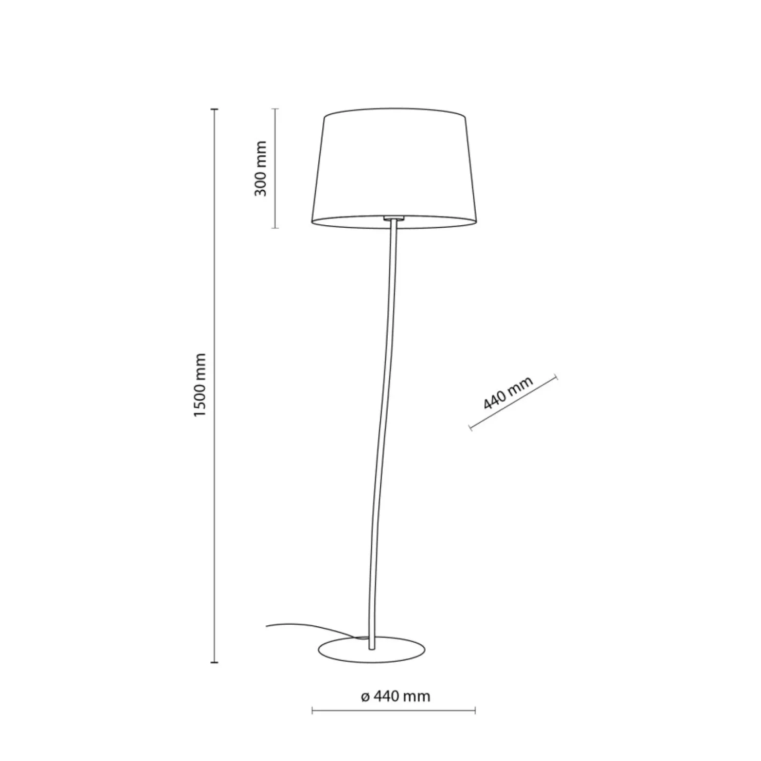 Abażurowa, pomarańczowa lampa stojąca TK 6644 NICOLA | Kaja*Sklep Kaja Cheap