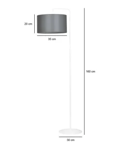 Abażurowa, ponadczasowa lampa stojąca 573/1 TRAPO | Kaja Oświetlenie*Sklep Kaja Sale