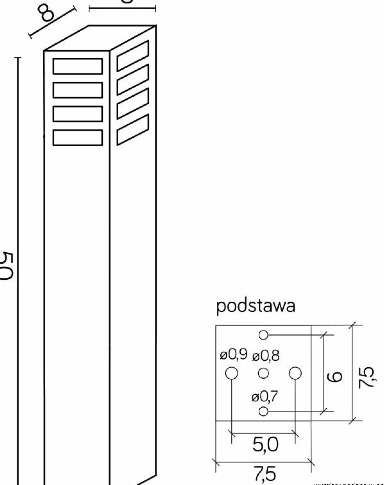 Aluminiowa lampa ogrodowa, stojąca RADO III 2 AL z serii RADO III | Kaja Oświetl*Sklep Kaja Best Sale