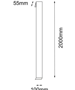 Antracytowa lampa elewacyjna LED 200cm 4000K ANT 9928 HIKONE | Kaja*Sklep Kaja Fashion