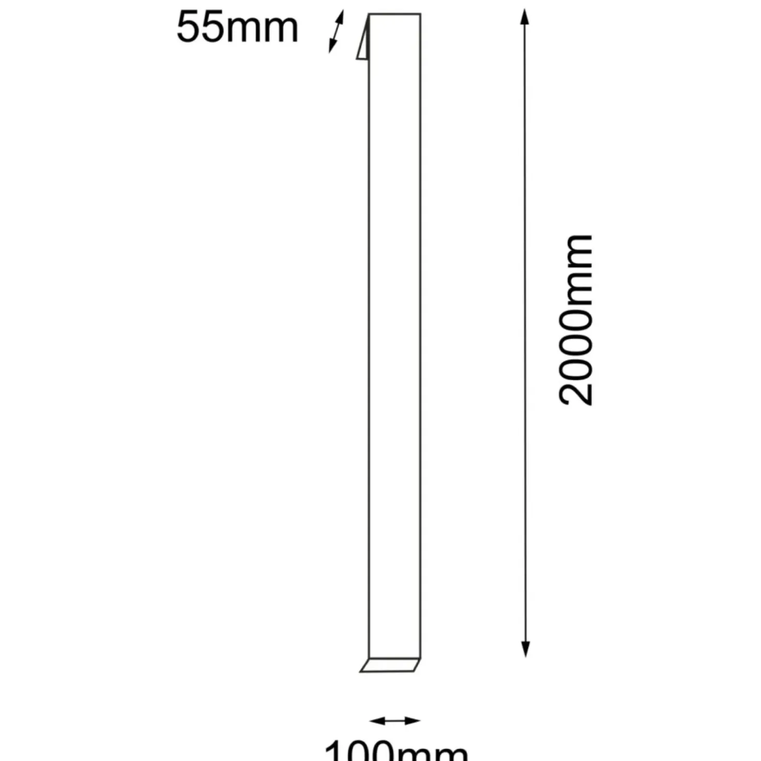 Antracytowa lampa elewacyjna LED 200cm 4000K ANT 9928 HIKONE | Kaja*Sklep Kaja Fashion
