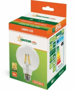 Żarówka Edisona kula LED E27 ciepła 8W SpectrumLED 13868 | Kaja*Sklep Kaja New