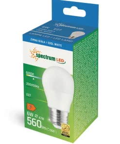 Żarówka kulka LED duży gwint zimna 6W SpectrumLED 13025 | Kaja*Sklep Kaja Outlet