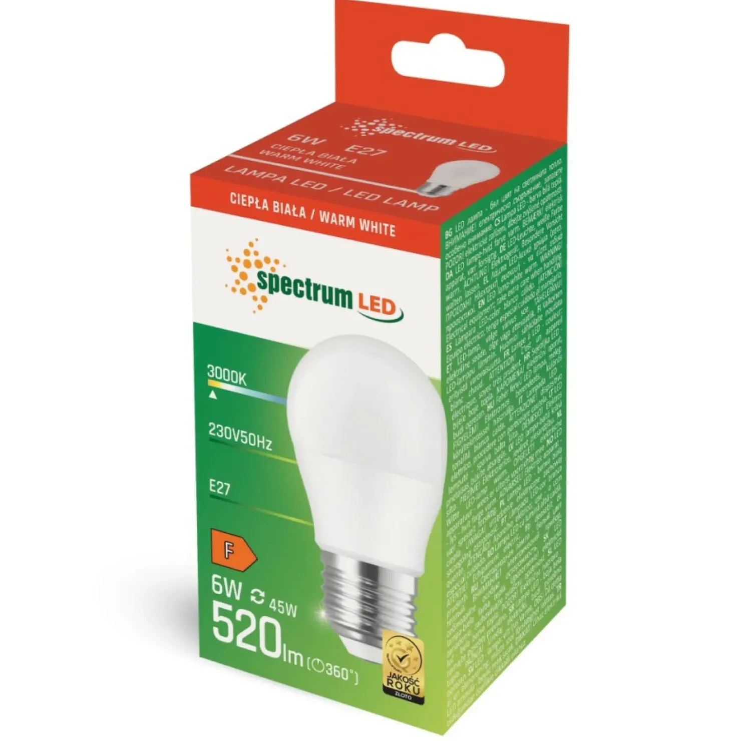 Żarówka LED duży gwint E27 ciepła 6W SpectrumLED 13024 | Kaja*Sklep Kaja Sale