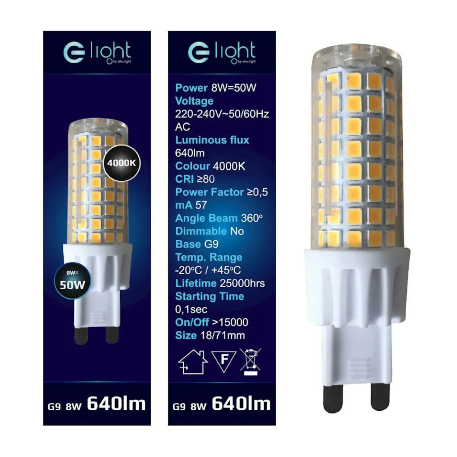 Żarówka LED G9 neutralna 4000K 8W EKO-LIGHT EKZA343 | Kaja Oświetlenie*Sklep Kaja Clearance