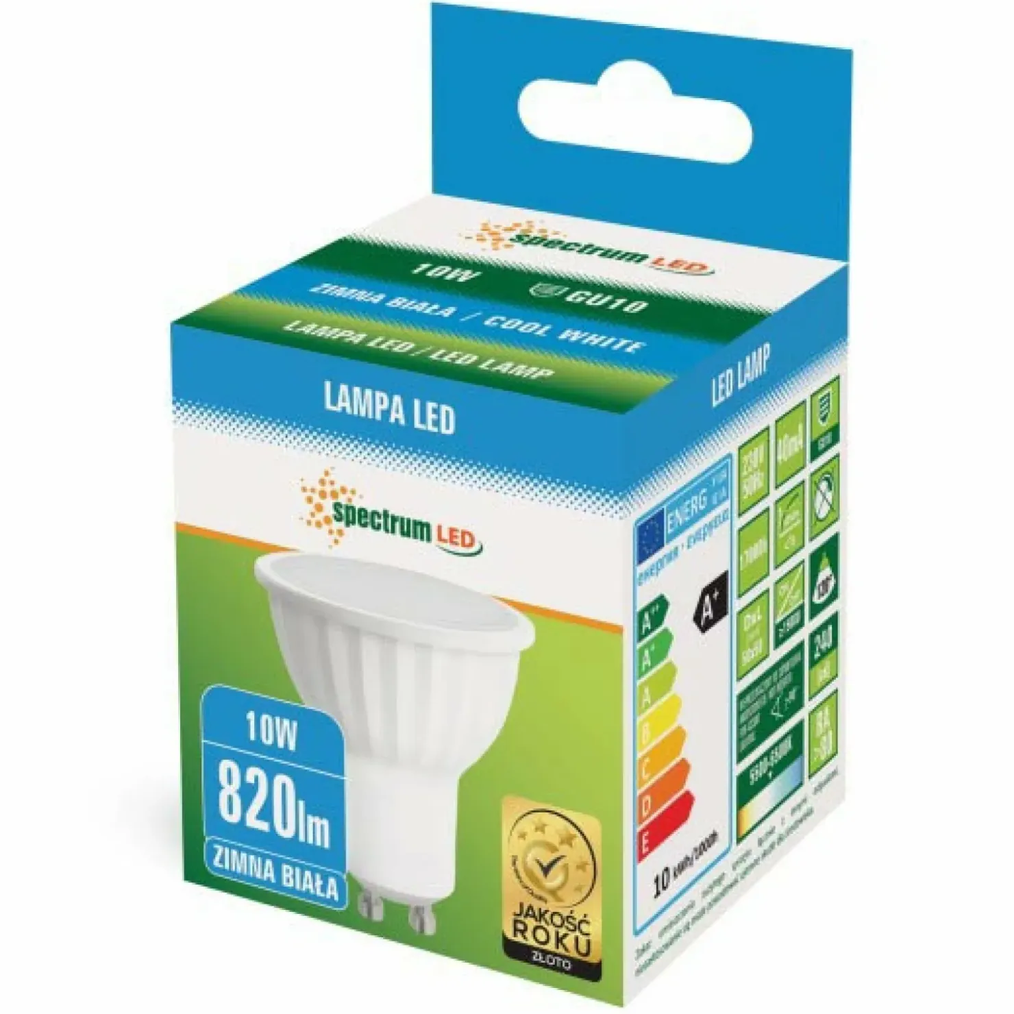 Żarówka LED GU10 barwa zimna 6000K 9W SMD SpectrumLED 13257_9W | Kaja*Sklep Kaja Flash Sale