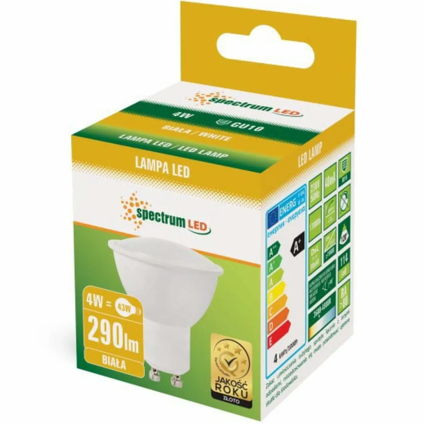 Żarówka LED GU10 neutralna 4W SpectrumLED 13261 | Kaja Oświetlenie*Sklep Kaja Discount