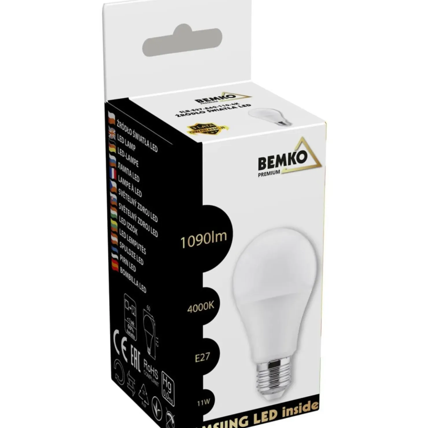 Żarówka LED SAMSUNG neutralna 4000K E27 11W BEMKO A60 | Kaja*Sklep Kaja Best