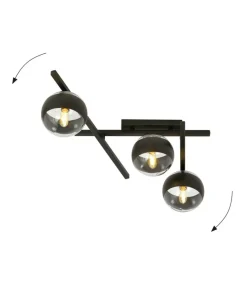 Cheap Sklep Kaja Asymetryczna, czarna lampa sufitowa do holu 1105/3 SMART | Kaja