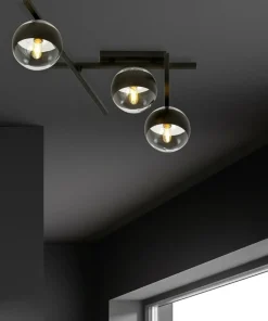 Cheap Sklep Kaja Asymetryczna, czarna lampa sufitowa do holu 1105/3 SMART | Kaja