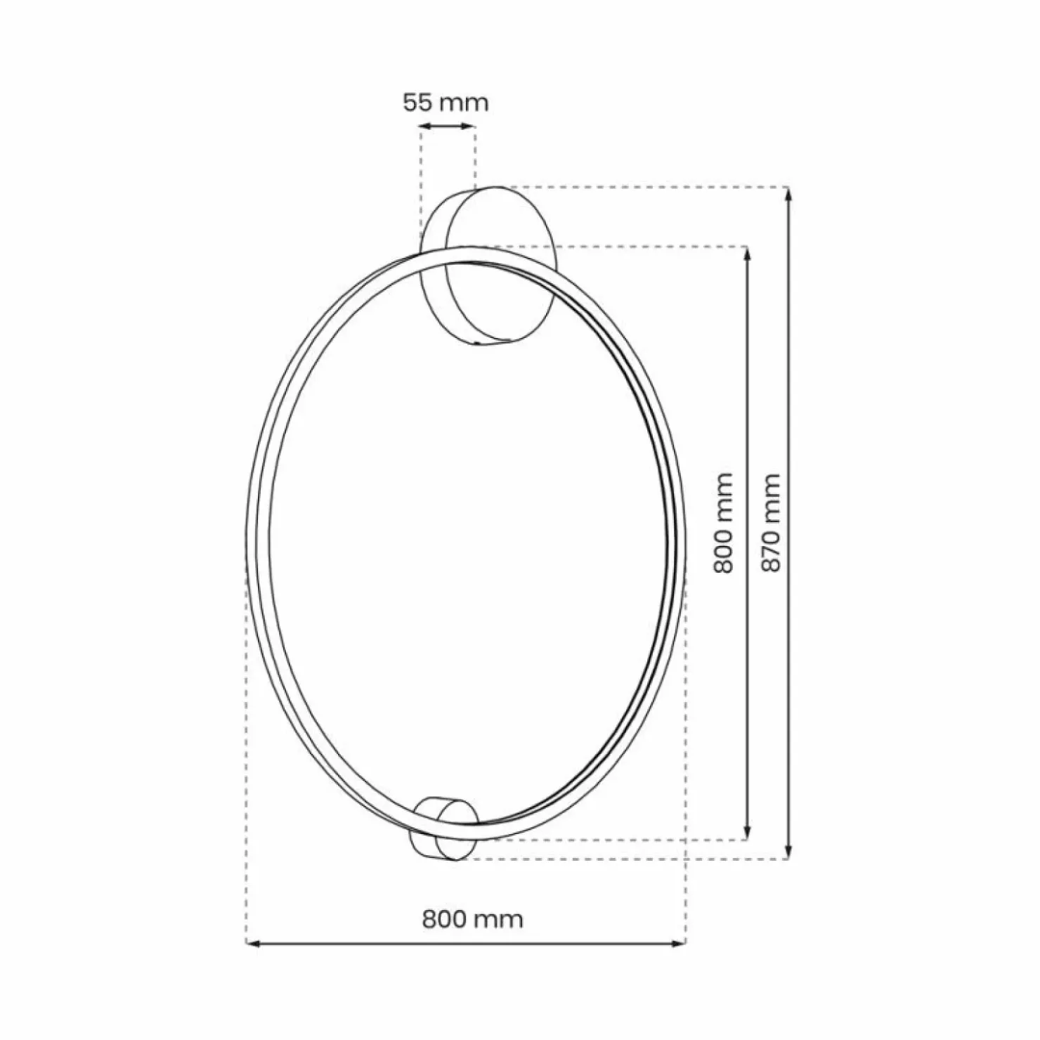 Łazienkowa lampa LED na sufit i ścianę ⌀80cm ML8861 SATURNO | Kaja*Sklep Kaja New