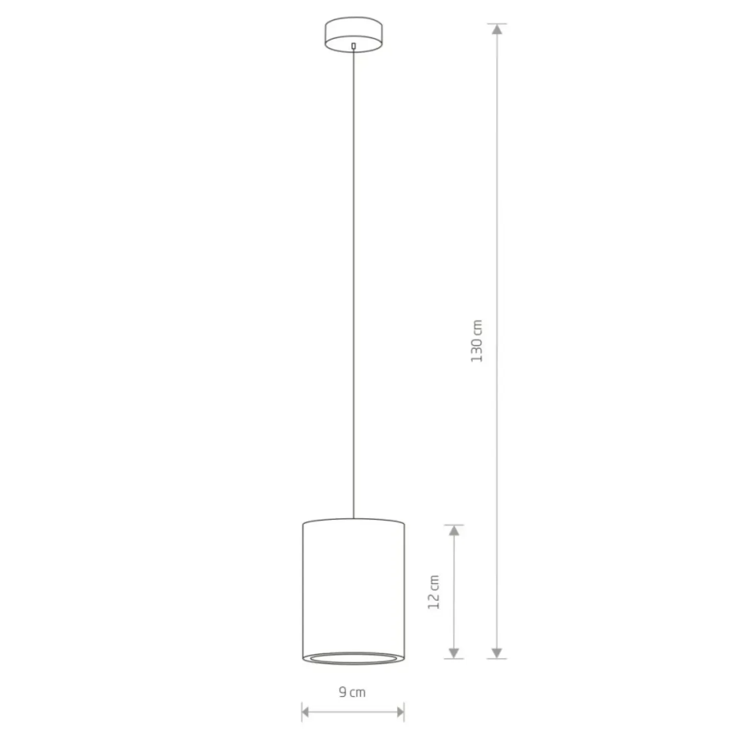 Cheap Sklep Kaja Betonowa lampa wisząca, w kształcie tuby, 9391 | Kaja Oświetlenie szary