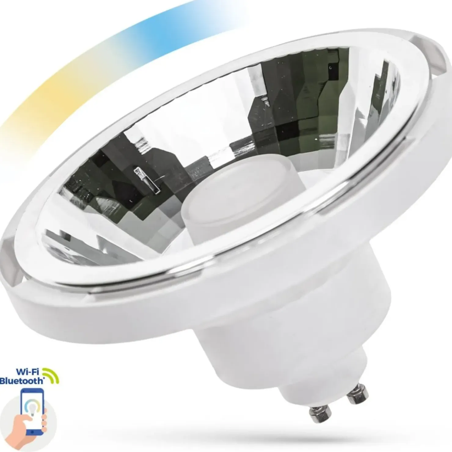 Biała żarówka SMART GU10 AR111, moc 10W, ściemnialna WOJ14512*Sklep Kaja Outlet