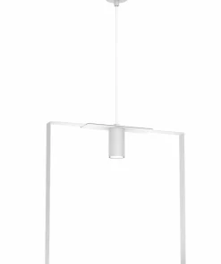 Best Sklep Kaja Biała, geometryczna lampa wisząca 40x40cm ANT 5157 ORTIGA | Kaja