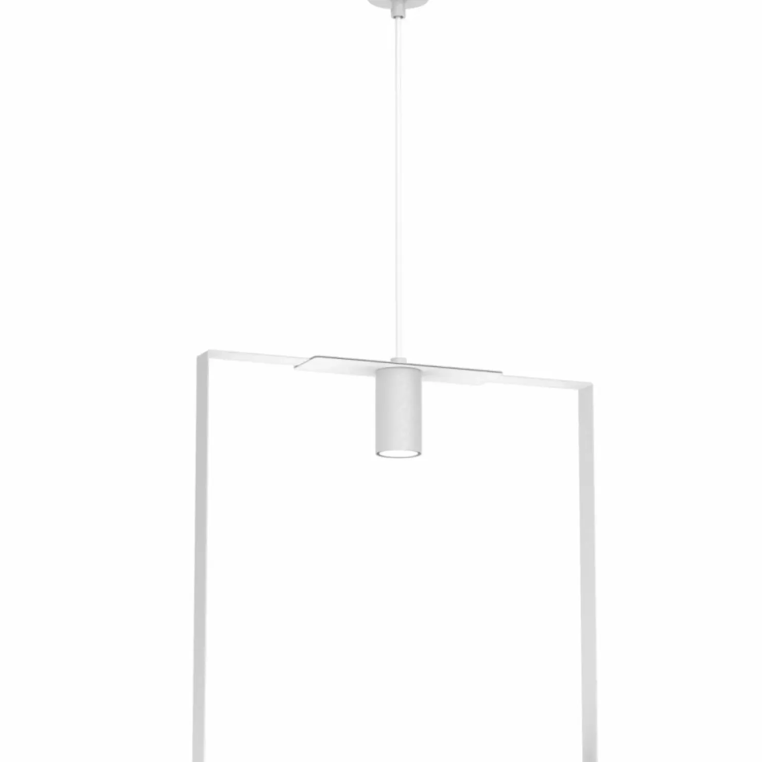 Best Sklep Kaja Biała, geometryczna lampa wisząca 40x40cm ANT 5157 ORTIGA | Kaja
