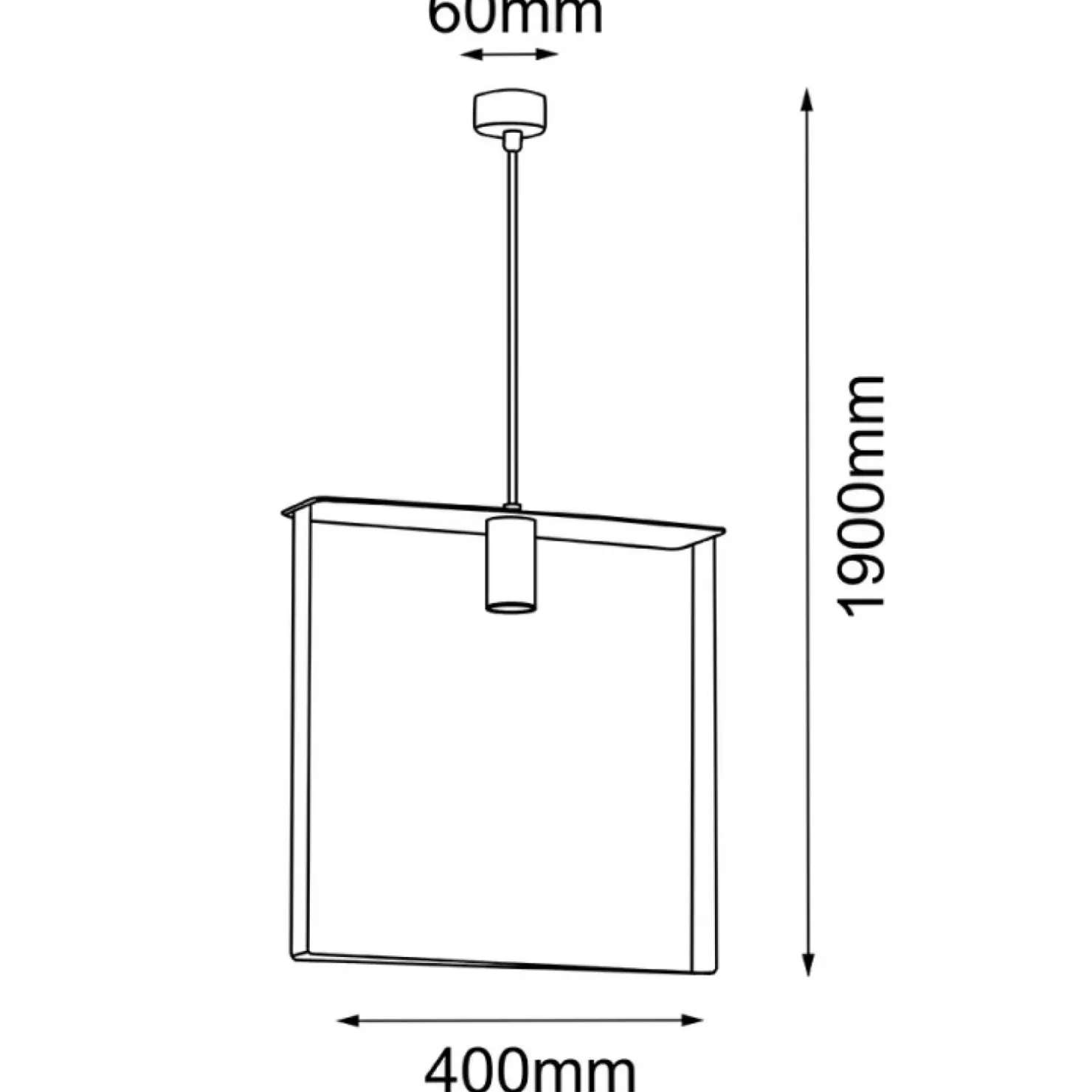 Best Sklep Kaja Biała, geometryczna lampa wisząca 40x40cm ANT 5157 ORTIGA | Kaja
