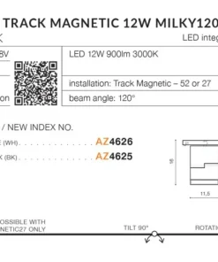 Biała głowica LED do szyny 1-fazowej AZ4626 ALDO | Kaja Oświetlenie*Sklep Kaja Clearance