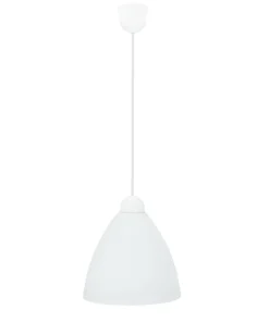 Biała, klasyczna lampa wisząca z kloszem 31-16287 z serii MENTI | Kaja*Sklep Kaja Sale