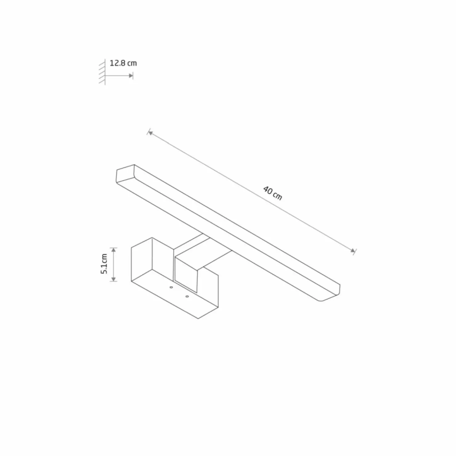 Biała lampa ścienna do łazienki 40cm 3000K 10665 CEZANNE LED | Kaja*Sklep Kaja Shop