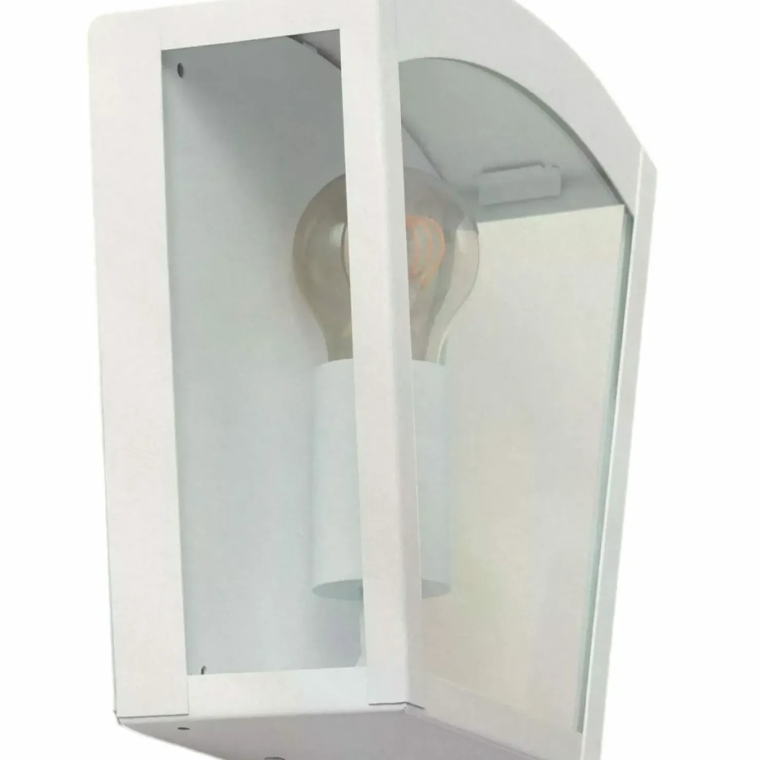 Biała lampa ścienna na elewację ABR-KZN-B-E27 GARDENA MODERNO | Kaja*Sklep Kaja Cheap