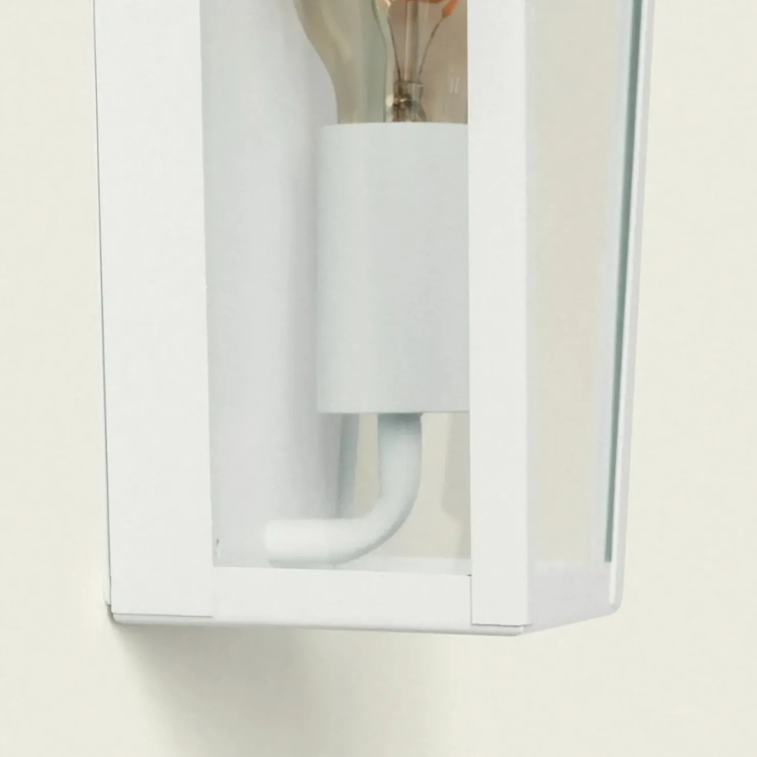 Biała lampa ścienna na elewację ABR-KZN-B-E27 GARDENA MODERNO | Kaja*Sklep Kaja Cheap