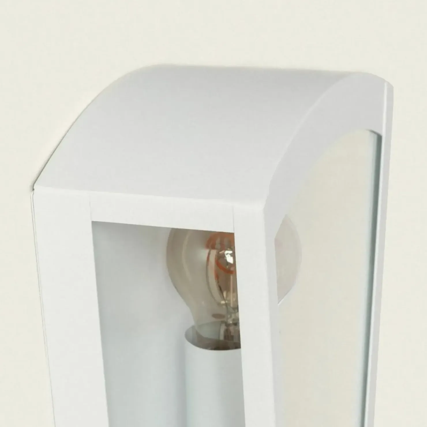 Biała lampa ścienna na elewację ABR-KZN-B-E27 GARDENA MODERNO | Kaja*Sklep Kaja Cheap
