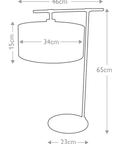 Biała lampa stołowa z abażurem BALANCE-TL-WPN z serii BALANCE*Sklep Kaja Store