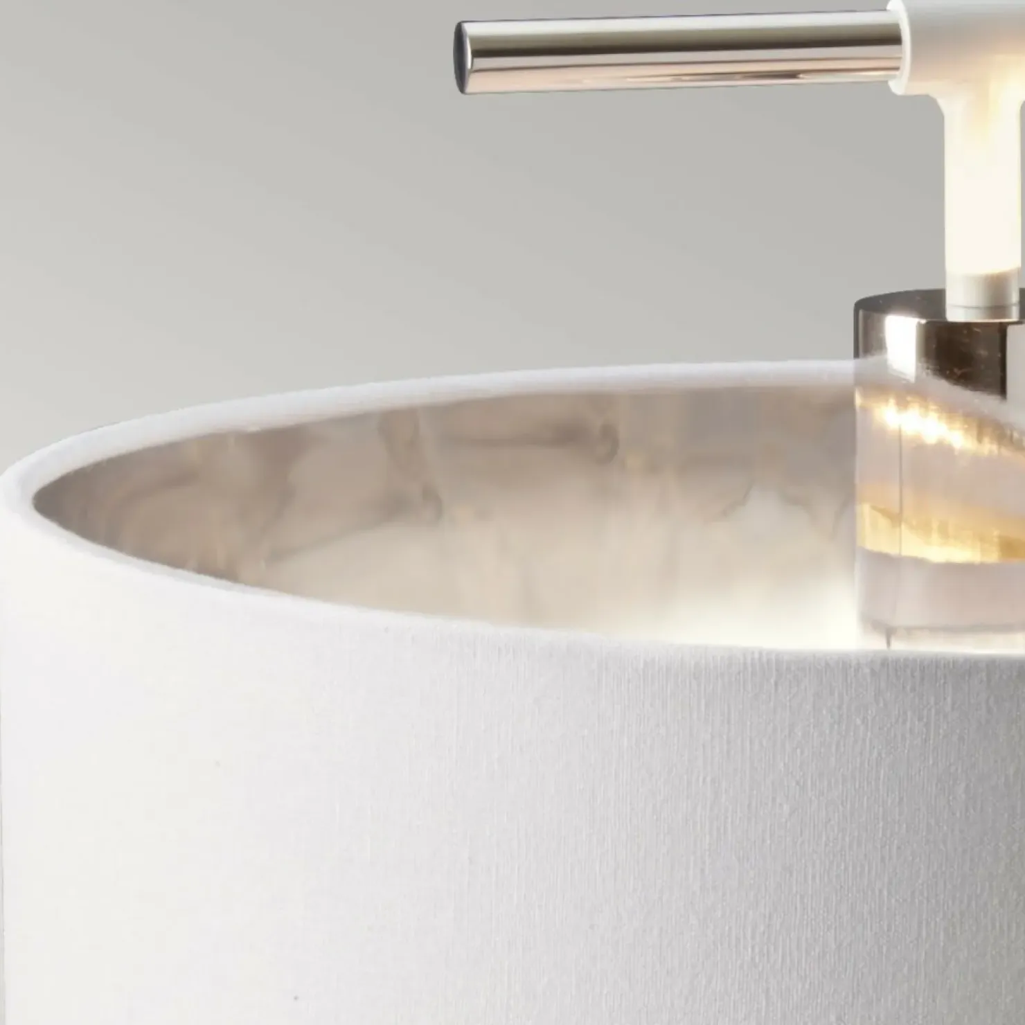 Biała lampa stołowa z abażurem BALANCE-TL-WPN z serii BALANCE*Sklep Kaja Store
