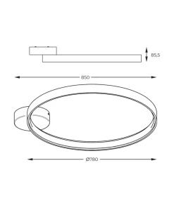 Cheap Sklep Kaja Biała lampa sufitowa, obręcz LED, do salonu LA0771 z serii CIRCLE