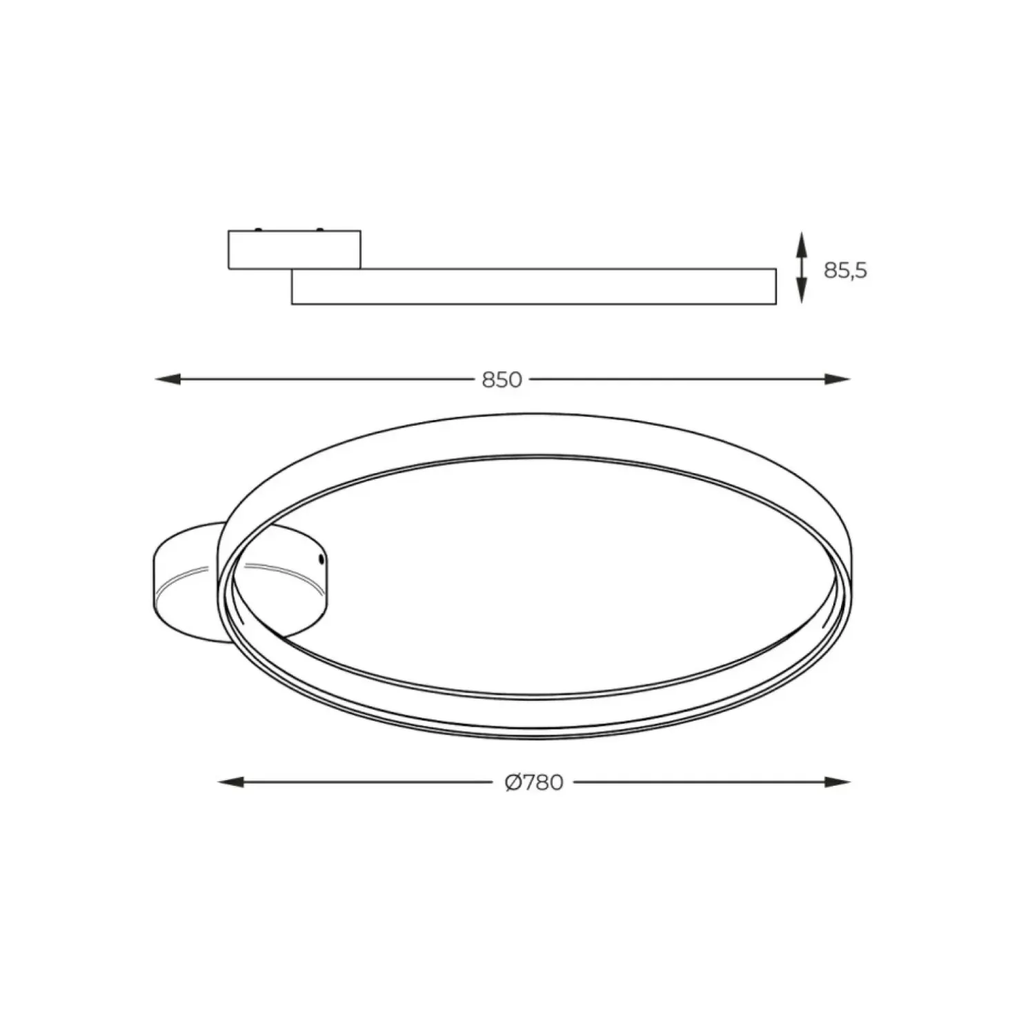 Cheap Sklep Kaja Biała lampa sufitowa, obręcz LED, do salonu LA0771 z serii CIRCLE