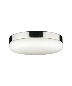 Biała lampa sufitowa, z oprawą w kolorze chromu 9490 | Kaja*Sklep Kaja Online