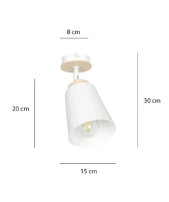 Best Sklep Kaja Biała lampa sufitowa z regulacją kąta świecenia 724/1 | Kaja