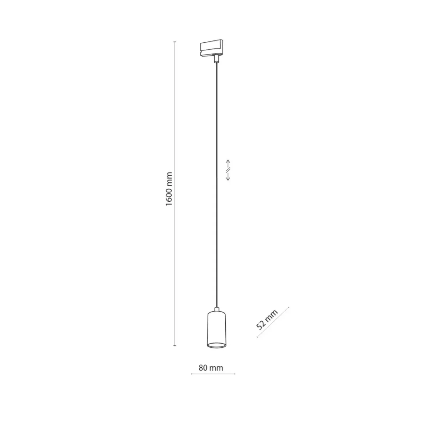 Biała lampa wisząca do 3-fazowej listwy TK 4845 TRACER 3 | Kaja*Sklep Kaja Shop