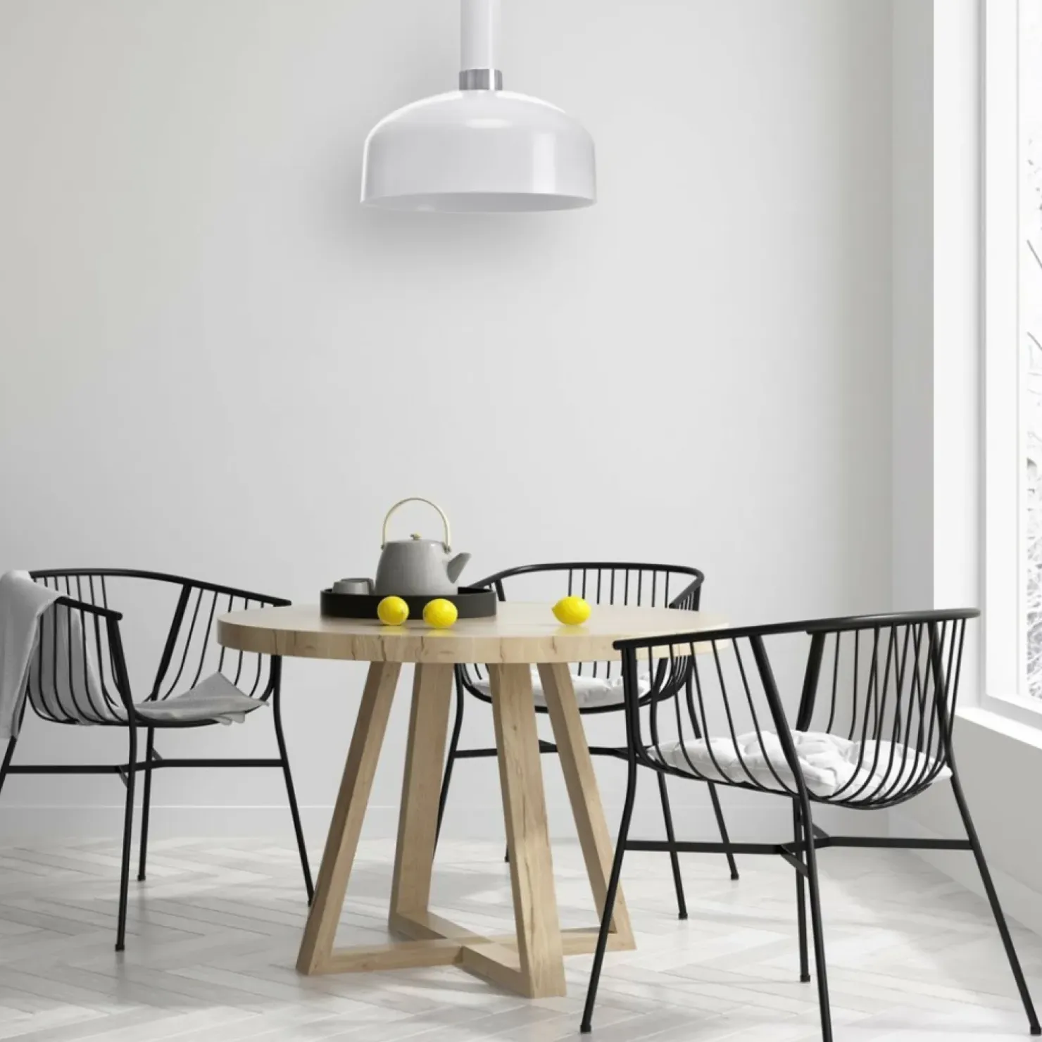 Fashion Sklep Kaja Biała lampa wisząca do kuchni oraz jadalni MLP6202 z serii MALMO | Kaja Oświetle