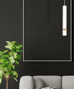 Best Sklep Kaja Biała lampa wisząca, pojedyncza tuba do wnętrza MLP6301 z serii JOKER | Kaja Ośw