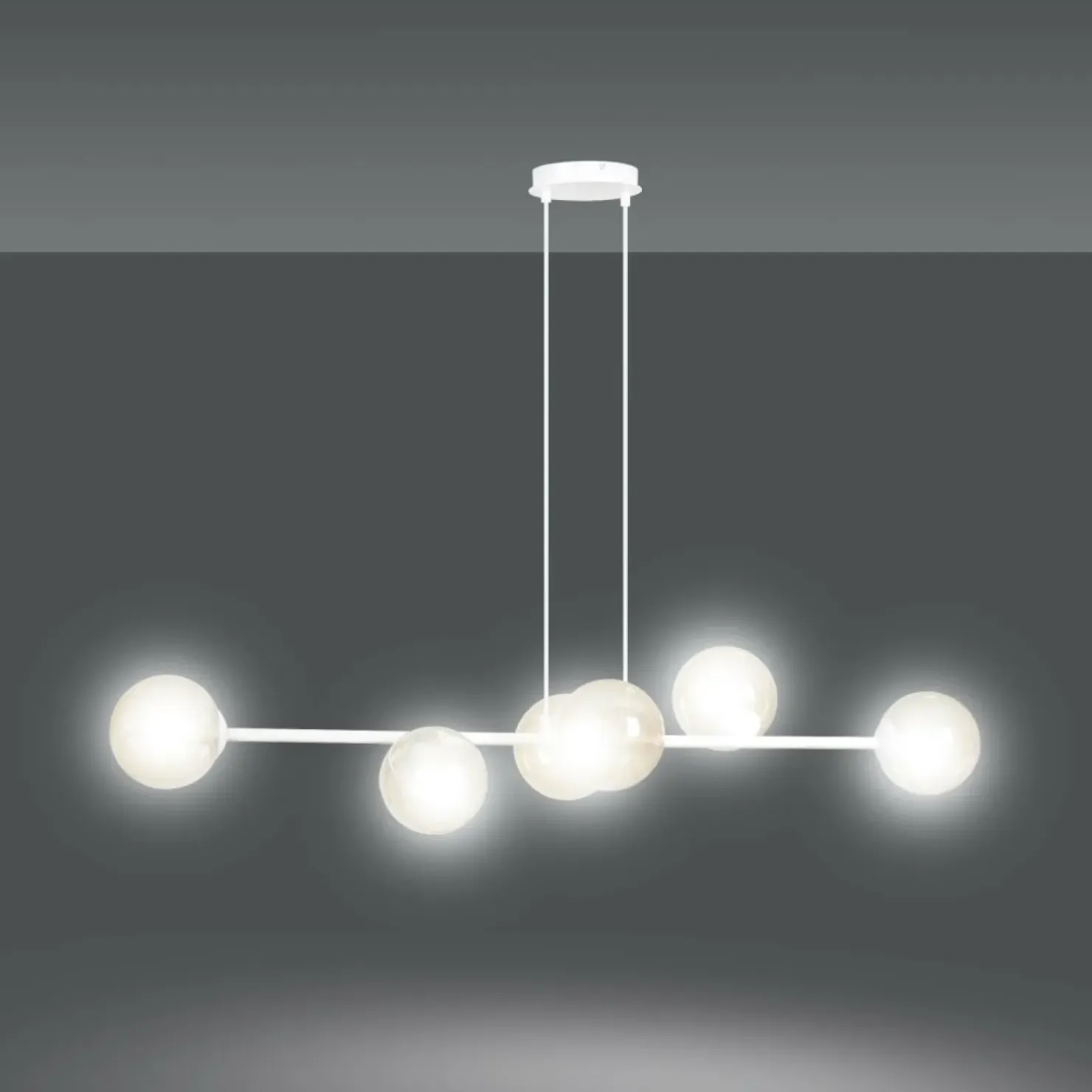 Cheap Sklep Kaja Biała lampa wisząca w ciekawym kształcie 879/6 | Kaja Oświetlenie