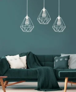 Store Sklep Kaja Biała lampa wisząca z drucianymi kloszami MLP7213 BASKET | Kaja