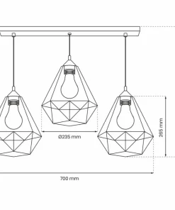 Store Sklep Kaja Biała lampa wisząca z drucianymi kloszami MLP7213 BASKET | Kaja