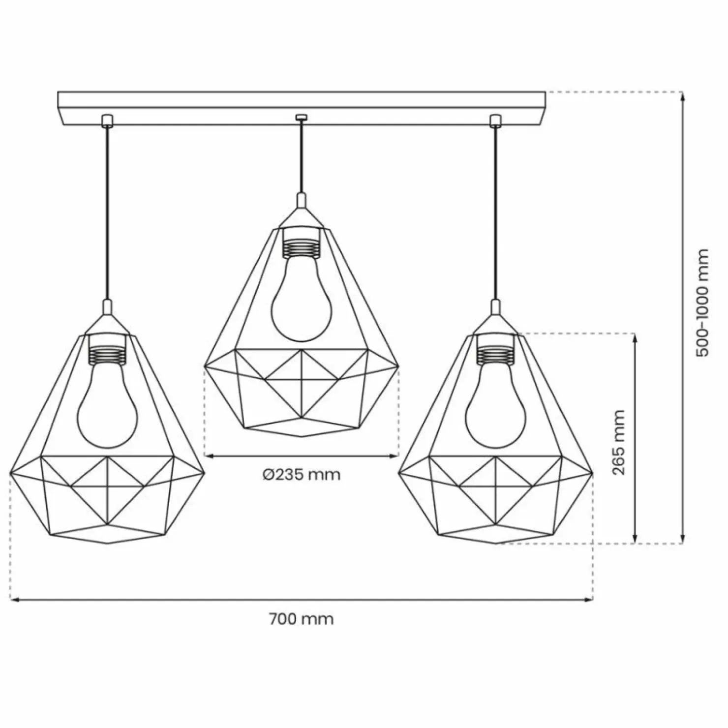 Store Sklep Kaja Biała lampa wisząca z drucianymi kloszami MLP7213 BASKET | Kaja