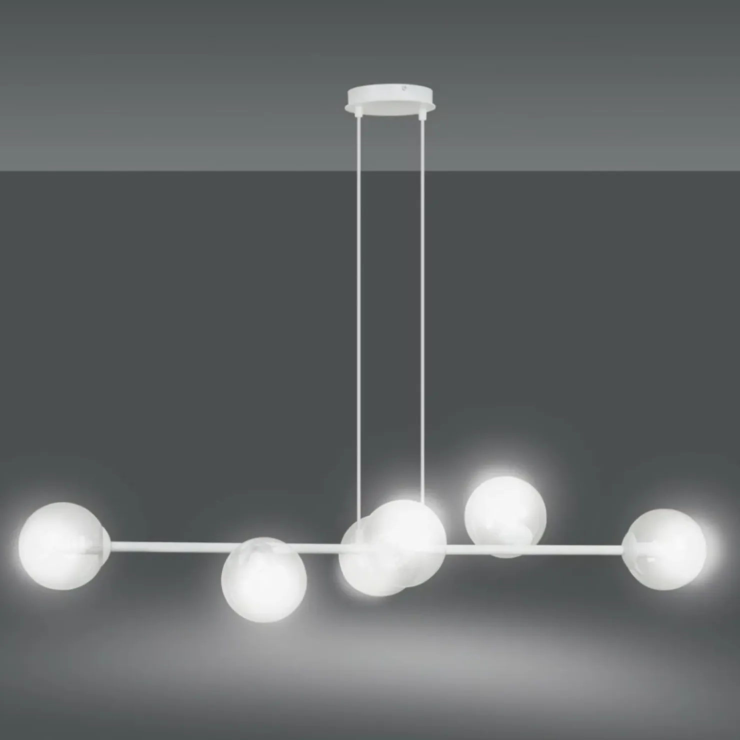 Flash Sale Sklep Kaja Biała lampa wisząca z kloszami na mały gwint 877/6 | Kaja Oświetlenie