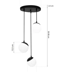 Shop Sklep Kaja Biała lampa wisząca z kloszami w kształcie kul MLP8868 z serii SFERA | Kaja Oświ
