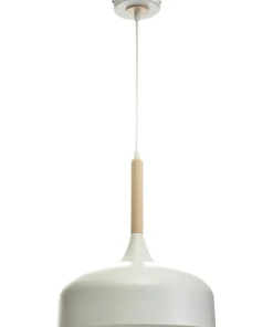 Store Sklep Kaja Biała lampa wisząca z metalowym kloszem MLP6217 z serii TAYLOR | Kaja Oświetleni